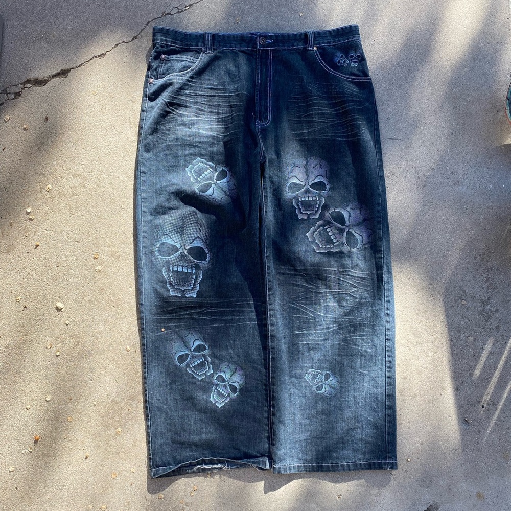 Y2K skull jeans 44x32 Rare